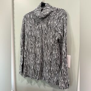 Athleta Women’s Black & White Marled Turtleneck Sweater - Women